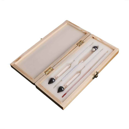 Set of alcohol meters in a wooden box в Волжском