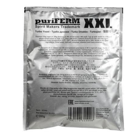 Turbo yeast alcohol "PuriFerm XXL" (350 gr) в Волжском